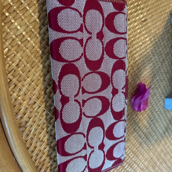 Y2K vintage Authentic Bi-Fold Coach Red Wallet - Picture 2 of 11